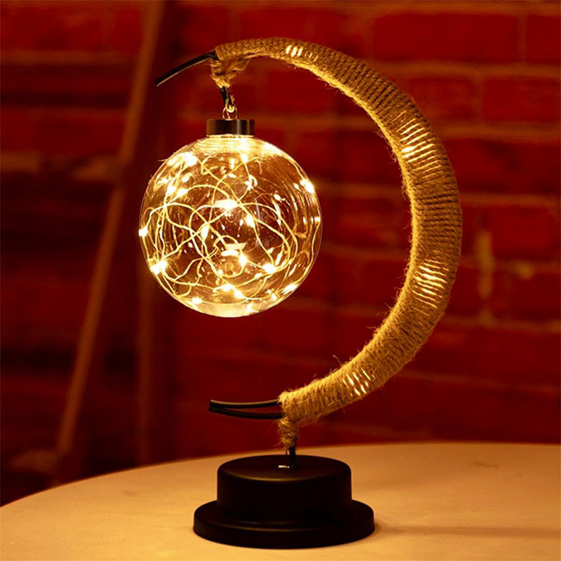 Dakota Fields Moon Lights for Bedroom,USB Boho Table Lamp,Magic Kids